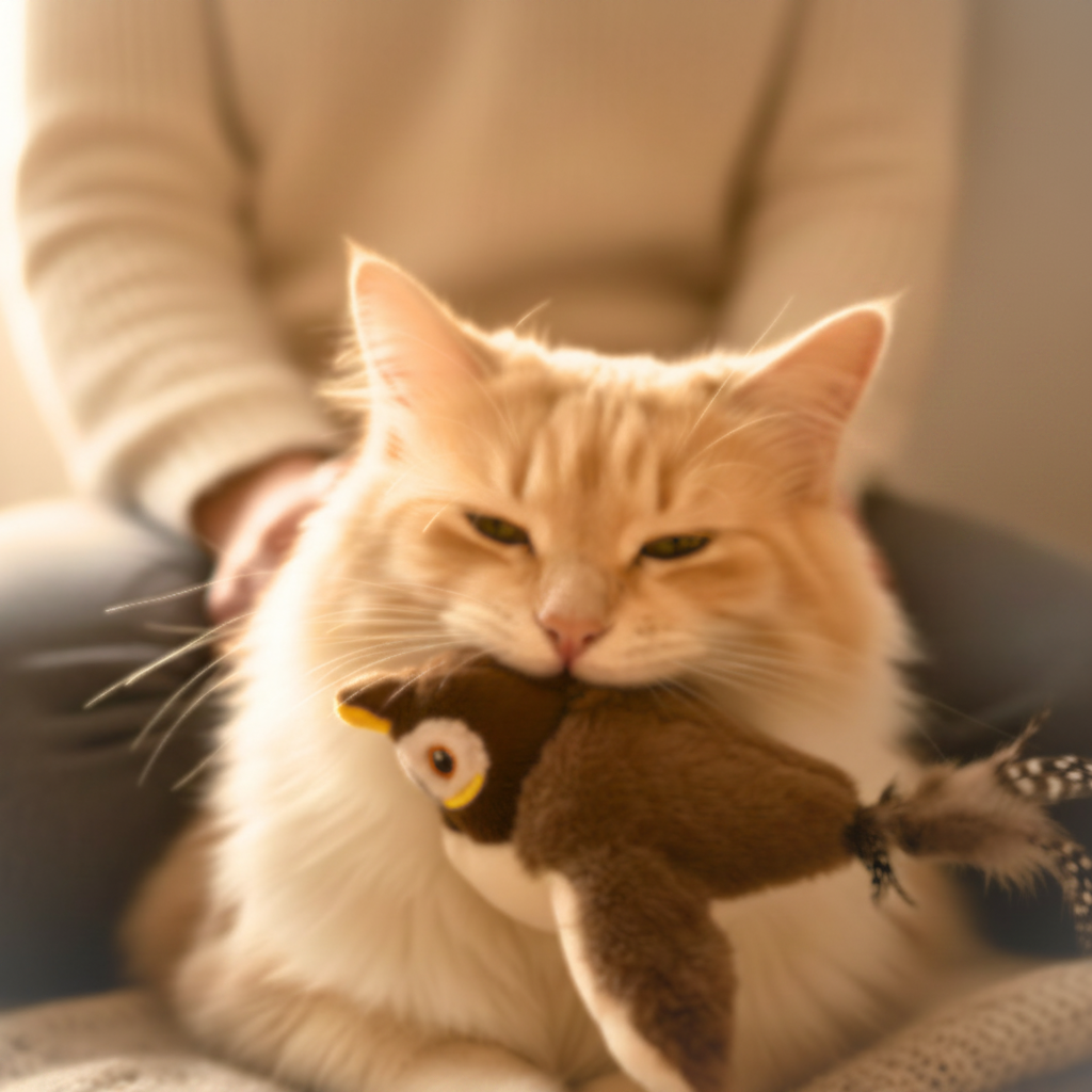 Jouet interactif oiseau battant pour chat