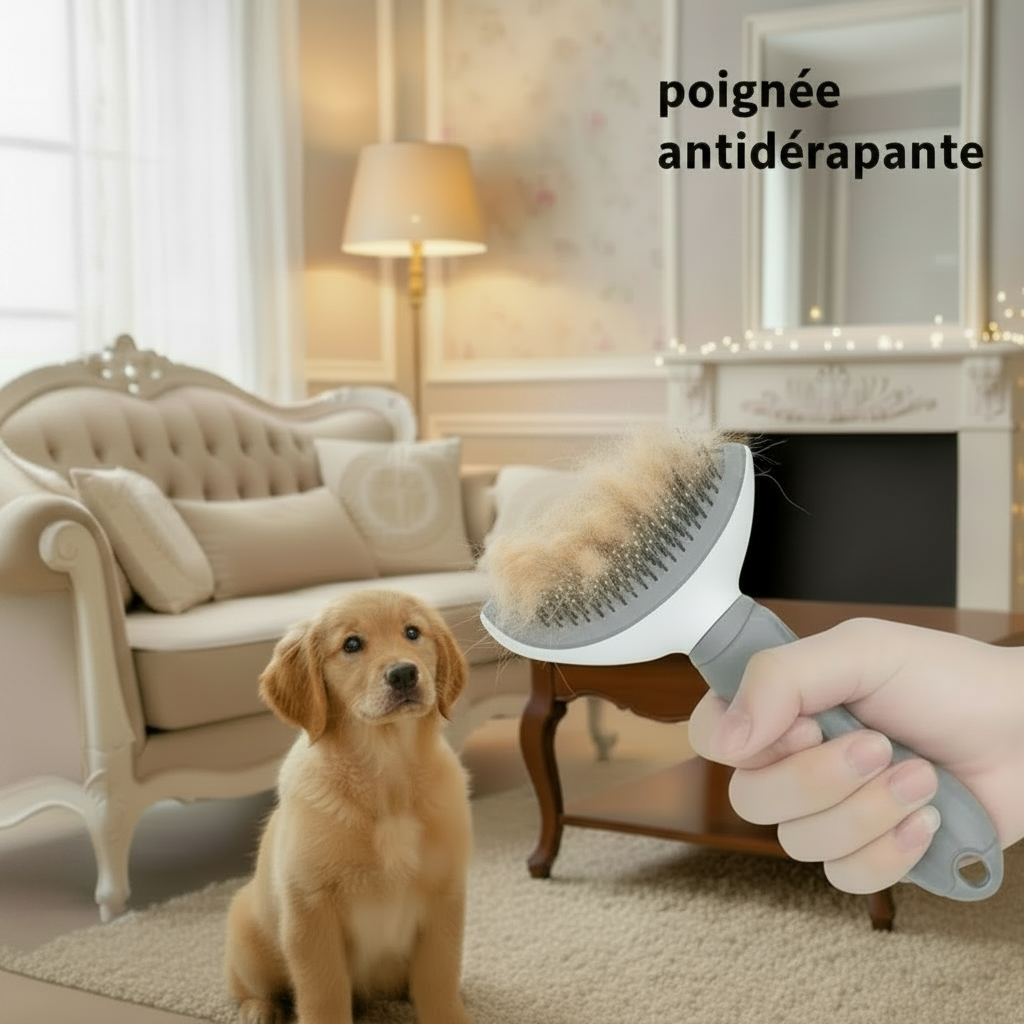 SilkTouch Pro™ – Brosse auto -nettoyante pour chien & chat